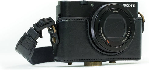 Ever Ready Leather Camera Case Compatible with Sony Cyber-Shot DSC-RX100 VI, DSC-RX100 V, DSC-RX100 IV, DSC-RX100 III
