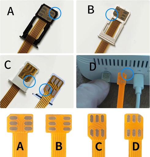 PinQiongZhe 2 Inches (4 ESIM Card Adapter ESIM Card Holder Test Converter Insertion Slot ESIM to Nano SIM Extension