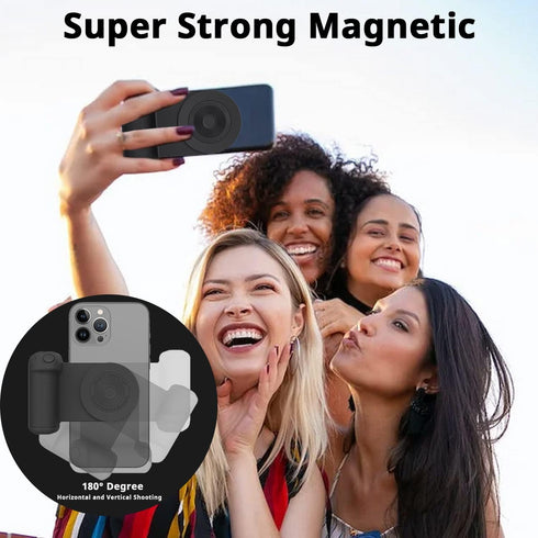 Magnetic Smartphone CapGrip Camera 3,300mAh Wireless Charging Hand Grip, Bluetooth Control for iPhone Android Video