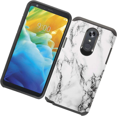 Z-GEN Hybrid Image Phone Case + Tempered Glass Screen Protector for LG Stylo 5 (2019), Stylo 5X, Stylo5+ Plus, AD1