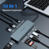 Tymyp 10 1 4K 2 3.0 3.0, 2 2.0, 100W 3.5mm in USB C Docking Station, Adapter with HDMI, x USB Ports, USB-C x USB PD