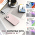 SURPHY Compatible with iPhone 14 Case with Screen Protector (Camera Protection + Soft Microfiber Lining) Liquid Silicone Phone Case 6.1 inch 2022, Pink Sand