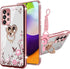 for A52 Samsung Phone Case, Samsung A52 Case for Women, Glitter Crystal Soft TPU Cover - Rose Gold