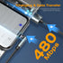 Magnetic Charging Cable 3.3ft 540° Rotating 3 in 1 Charger, 3A Fast Charging USB Data Transfer for Type C/Micro