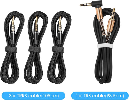 Portable 3-Way Audio Switcher Box Splitter for Headphone Microphones