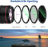 NEEWER 55mm 4-in-1 Magnetic Lens Filter Kit, ND1000+MCUV+CPL+Adapter Ring, Waterproof HD Optical Glass