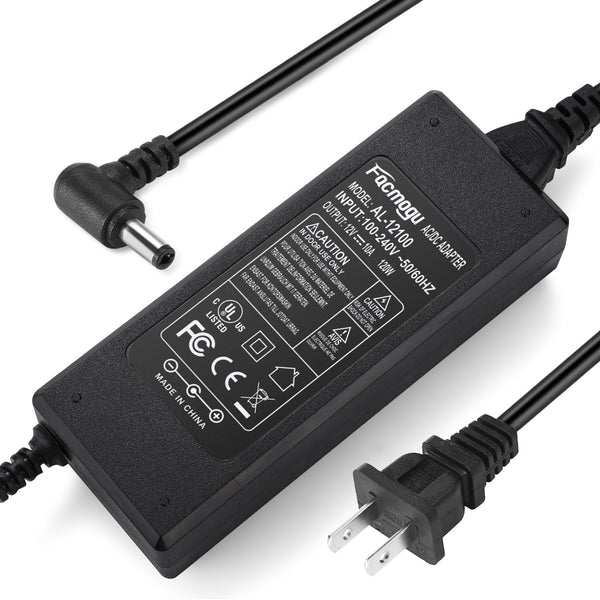Facmogu 12V 10A Power Supply AC to DC Adapter, 100V-240V to 12V 10A 120W, 5.5x2.5mm & 5.5x2.1mm Tip