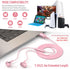 USB Headphone for PC Laptop Magnetic 7.5ft Wired Earbuds Computer Headset with Microphone Control Mute Mic Lightweight Noise Isolate Cord in-Ear Gaming Earphone for MacBook Pro Office Work School Zoom