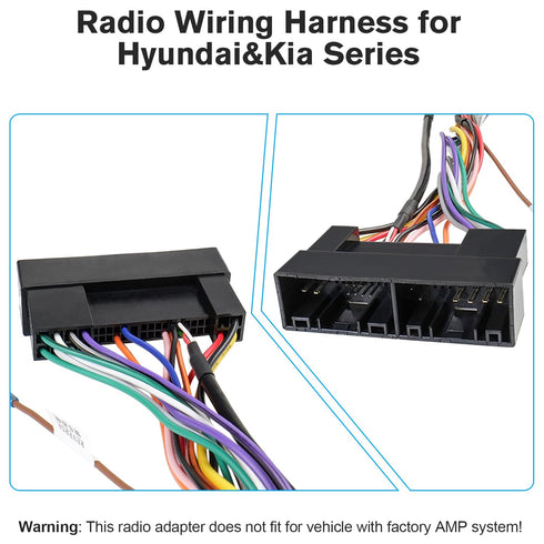 K2 42Pin 16Pin Car Radio Stereo Wiring Harness Kit Compatible with Hyundai Accent Elantra Sonata Tucson Kia Optima Rio