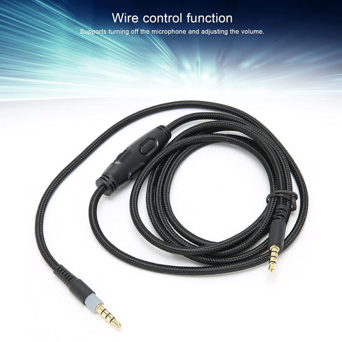 Hilitand 4.9ft Audio Cable for HyperX Cloud Alpha Headphones, 3.5mm Male to Male with Volume Control, Replacement Cable.