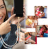 FUAHXYES Crystal Phone Strap Crossbody Rhinestone Anti Theft Layered Strap Crossbody Gold Metal Buckles Cell Phone Neck