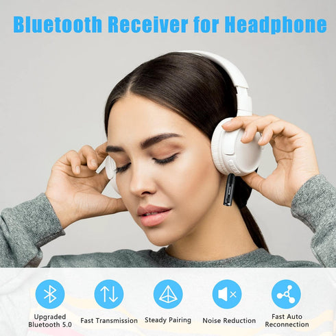 Wireless Bluetooth Aux Adapter, Mini Portable 3.5mm Bluetooth Aux Receiver for Car, Headphones, Home Stereo Music