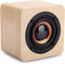 Retro Wireless Bluetooth Speaker, Yellow Wooden USB-Powered Portable Speaker with HD Sound and Rich Bass for PC