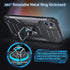 Anqrp Designed for iPhone 11 Case, Military Grade Protective Cover with Enhanced Metal Ring Kickstand - Black