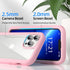 WXR Compatible with iPhone 13 Pro Max Case, Soft Silicone & Crystal Clear Hard PC Back, Military Grade Protection