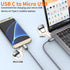 JXMOX USB C to Micro USB Cable, 3.3ft 2-Pack Charger Cord for Kindle/PS4/Xbox One/Android Devices