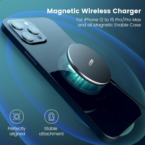 Nillkin Magnetic Wireless Charger, Magnetic Wireless Charging Ring for MagSafe Charger Stand, iPhone 15/14/13/12/11