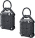 Dovick Waterproof Airtag Keychain Holder Case, Screw Full Cover for Apple Air Tag Tracker Key Ring, Black 2 Pack