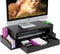 Simple Trending Monitor Stand Riser and Wood Desk Organizer with Drawer and Pen Holder for Laptop, iMac (Black)
