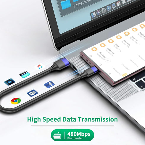 1ft Short USB C Cable for iPhone 15, 10 Pack Bulk USB A to USB C Charger Cord, 12 inch Compatible with Samsung