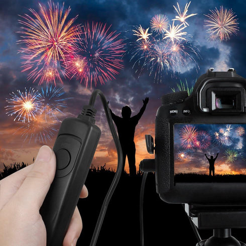 3.3ft Shutter Release Remote Control with 11.4ft Extension Cable, AFUNTA RS-60E3 Wired Remote Control Switch for DSLR
