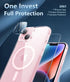 FNTCASE iPhone 15 Plus Case: Slim Magnetic Clear, Military Shockproof, Anti-Yellowing, with Camera & Screen Protectors,