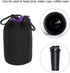 PATIKIL 3.5" ID x 7.1" H Camera Lens Bag, Drawstring Pouch with Thick Protective Neoprene, Black, Purple