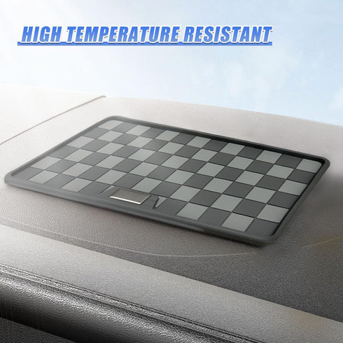 Deaelf 11"6" Car Dashboard Non-Slip Mat, PVC Grid Sticky Adhesive Gripping Pad, Heat Resistant Multifunctional Vehicle