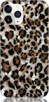 J.west Sparkly Animal Leopard Print Case for iPhone 13 Pro 6.1 inch - Vintage Cheetah Glitter TPU Slim Protective Cover