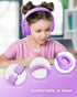 K16 Wired Headphones with Microphone, On-Ear Headphones for Kids with 3.5MM Jack, Foldable Stereo Bass Headphones for