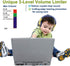 SIMOLIO On-Ear Kids Headphones, Foldable & Durable, 75dB-94dB Volume Limit, Microphone, AUX Jack, Yellow.