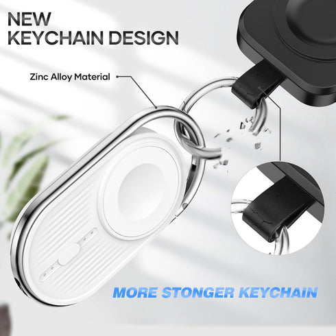 Portable Charger for Apple Watch, YoFeW 1200mAh Wireless Magnetic Power Bank, Travel Keychain Accessory Watch Charger