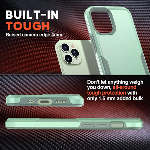 NTG 1st Generation Designed for iPhone 11 Pro Max Case - Heavy-Duty Slim Shockproof Protective Case (Green)