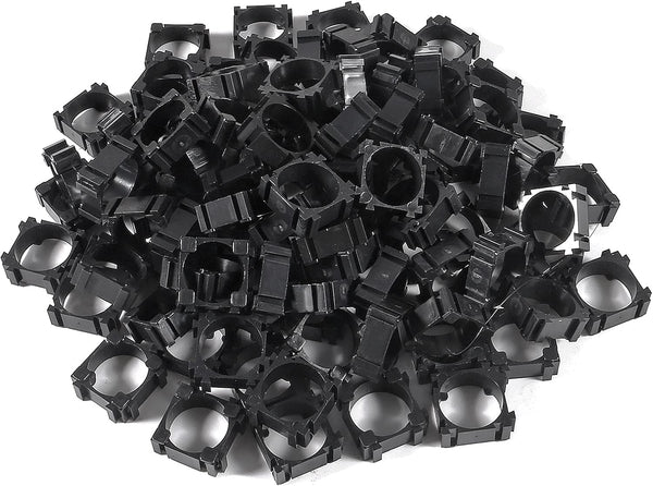 100Pcs 18650 Lithium Battery Holder, Plastic Bracket for DIY Fixed Battery Pack Stand