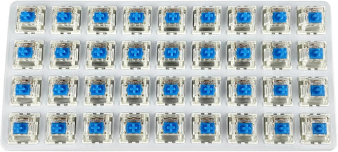 Gateron G Blue Pro 3.0 Switches, 5 Pin Pre Lubed RGB SMD Clicky Switches for MX Gaming Mechanical Keyboard (Blue, 72PCS)