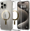Spigen iPhone 15 Pro Max Case - Magnetic Ultra Hybrid MagFit, Military-Grade Protection, Anti-Yellowing, Gold, MagSafe