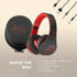 PowerLocus Bluetooth Over-Ear Headphones, Wireless and Wired Headsets with Built-in Mic, Micro SD/TF, FM (Black/Red)