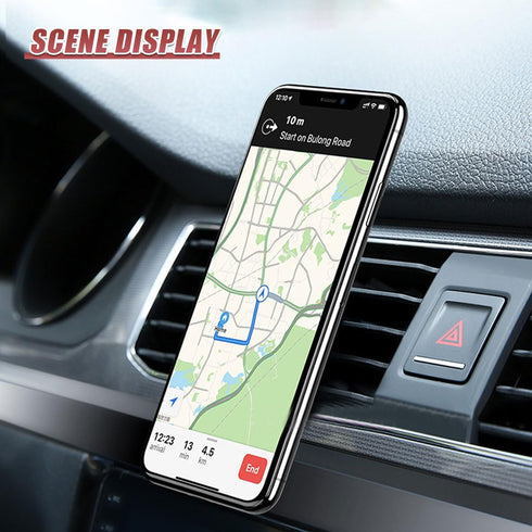 YoRise 360 Magnetic Car Phone Holder, L Type Rotatable Adjustable Car Air Vent Cellphone Mount, No-Hand Clip-On