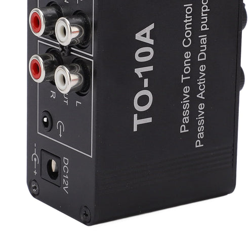 Garosa Mini Electronic Audio Stereo Preamplifier, DC 12V Small Stereo Audio Amplifier with Treble Bass Volume Control