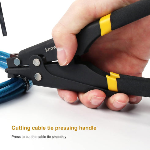 Cable Tie Tool, Knoweasy Zip Tie Tensioning and Cutting Tool for Plastic or Nylon Cable Ties