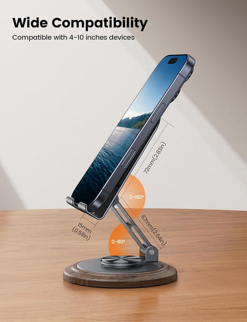 Lamicall 4-10 Grey Phone Holder, Desk Accessories for Men - Gifts for Mothers Day for Teens, Boys, Girls, Adults & Men