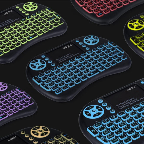 Backlit Mini Keyboard Touchpad Mouse, Portable 2.4Ghz Mini Wireless Keyboard with Touchpad Work for iPad, PC, Android TV Box, Smart TV, Tablet and Windows OS