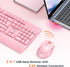 MEETION Wireless Keyboard and Mouse, Full-Sized Cordless Keyboard Mouse with 3 DPI Adjustable USB A and USB C Adapter,