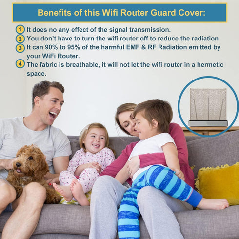 QRFDTSOQY 13.8IN 15.7IN WiFi Router Cover, Two Sides Opening WiFi Guard EM-F Versatile Shielding Protection Router