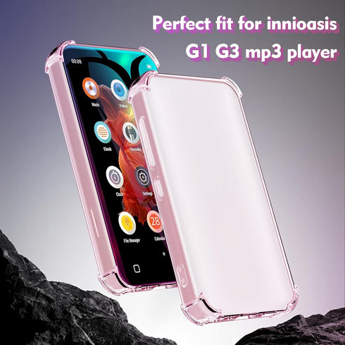 Aippdo G1 G3 Mp3 Mp3 4.0 inch Case for innioasis Player,TPU Clear Cover for Player Anti-Scratch Shock Absorption Case