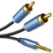 RCA to 3.5mm Adapter AUX Cable by MillSO, 3.3ft/1m Premium Stereo Audio Cord for Connecting Devices