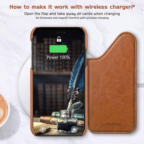 LOHASIC Wallet Case for iPhone 11, 5 Card Holder Phone Cover, Premium PU Leather, Magnetic Clasp