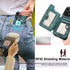 JanCalm iPhone 13 Pro Leather Flip Case, Card Holder, RFID-Blocking, Magnetic, Ring Holder in Green