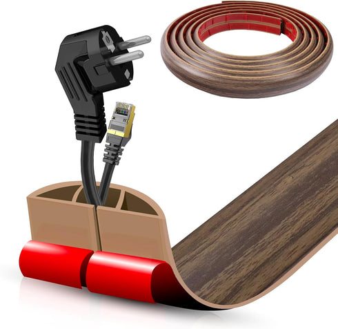DBHXXMB-HH Floor Cord Cover Self Adhesive Cord Hider,10FT Cable Management, Extension Strip Protector