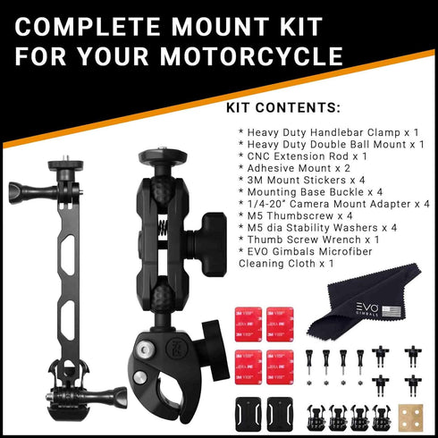 Insta360 Complete Motorcycle Bundle Mounting Kit for ONE X3/X2/X 360 Cameras, Compatible with ONE R/RS, GoPro
